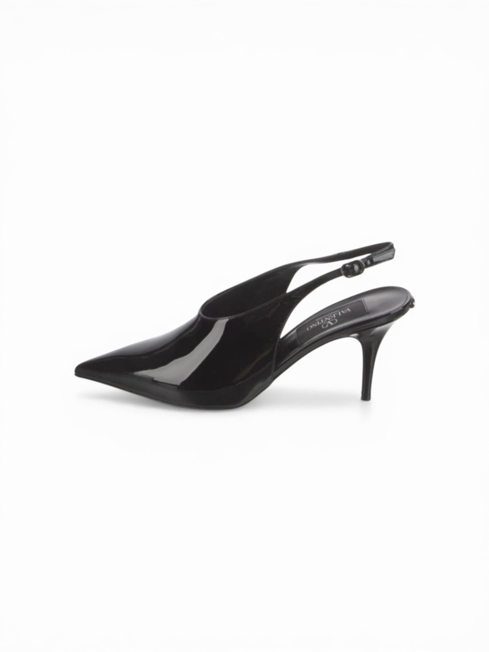 Valentino Garavani Le Salon Nero Patent Leather Slingback Pump Size 38 US 8